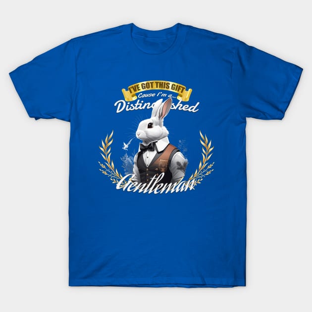 The Distinguished Rabbit Gentleman T-Shirt by Asarteon